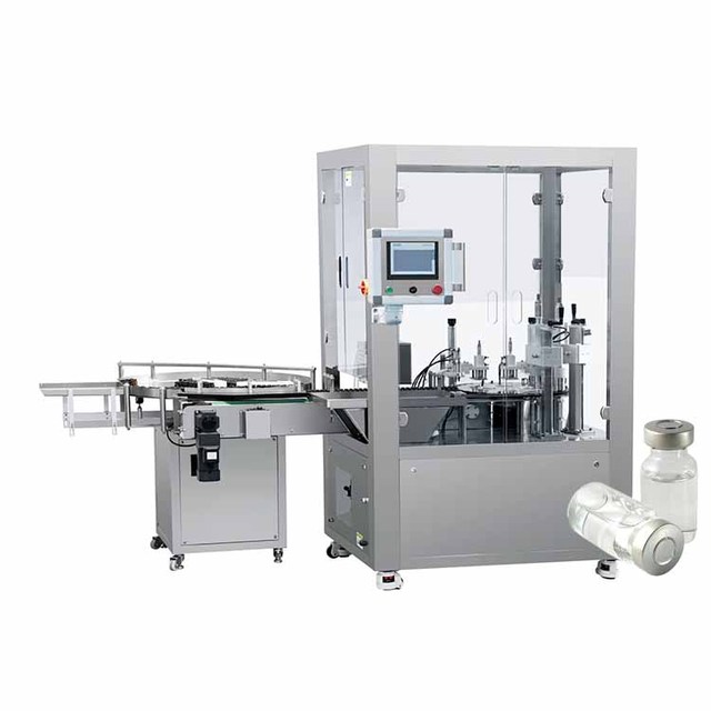 Automatic Aseptic Glass Small Bottle Vial Liquid Filling Capping Machine for Oil Powder for Beverage Chemical Electric PLC Motor