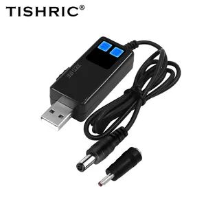 TISHRIC kabel daya USB DC 12V 9V 5V, untuk pengisian rute, kawat adaptor WIFI, konverter modul jalur Booster KWS-910 Via Powerbank