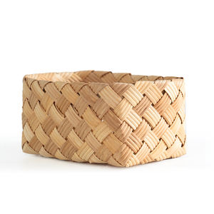 Cesto Portaoggetti Quadrato in Vimini Intrecciato di Alta Qualità Personalizzato Cesto Portaoggetti Portatile in Vimini - Product Image 4