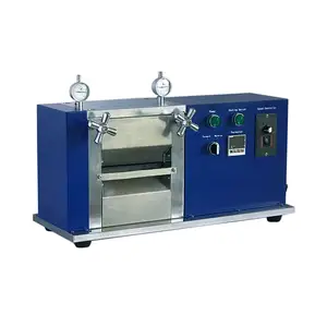 lab roller hot rolling press machine with two independent temperature controllers