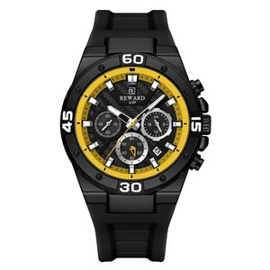 Montres sport à quartz REWARD pour hommes, logo personnalisé, chronographe en silicone, montres tendance pour adolescents, montres de luxe pour hommes - Product Image 2
