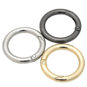 Anillos de Llavero Redondos de Aleación de Zinc, Accesorios de Llavero de Metal Electrochapado, Estilo de Arte Moderno - Product Image 1