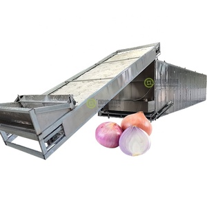 Secador de cinta de malla de alta capacidad para productos agrícolas continuos, secador de cinta de malla para cebollas, máquina secadora de aire caliente, secador de cinta de malla multicapa - Product Image 1