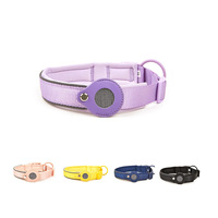 Collier pour chien Premium AirTag, imperméable et réfléchissant avec support AirTag pour Apple AirTag, collier rembourré durable