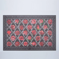 Nouveau tapis de sol imprimé, tapis de cuisine, tapis de porte, tapis de sol en PVC écologique, imperméable, antidérapant, tapis de cuisine, tapis pour le sol