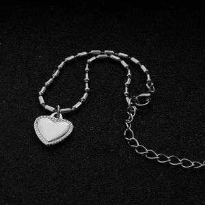 Hot Selling Popular Niche Design <b>Love</b> Heart Pendant Bracelet Titanium Steel Unisex's Bracelets Fashion Jewelry Wholesale - Product Image 5