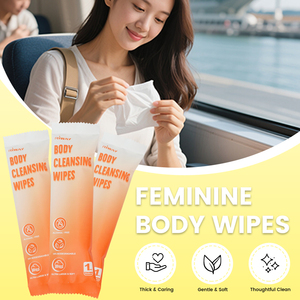 Lingettes intimes premium non tissées pour femmes 15x20cm Extra épaisses Douces 98% d'eau Hypoallergéniques Équilibre du pH Nettoyage doux - Product Image 4