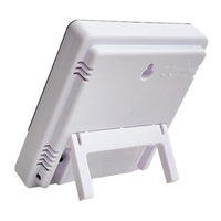 Grand thermomètre numérique LCD Réveil de bureau Température électronique Ménage Thermo Hygromètre Température Humidité Blanc