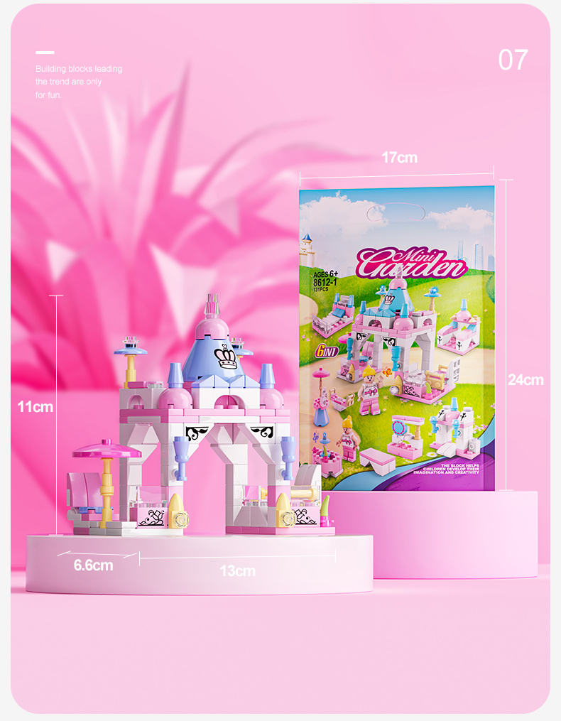 8612-1 mini garden 6 in 1  131pcs