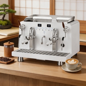 Machine à café expresso professionnelle à double tête, machine à café commerciale pour café, magasin de boissons, RC-S2198H, usage commercial - Product Image 1