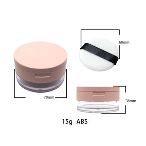 Marque privée personnalisée 100 pièces mini pot rond d'emballage de poudre libre Beige noir et <span class=keywords><strong>petit</strong></span> pot de crème pour les cosmétiques - Product Image 6