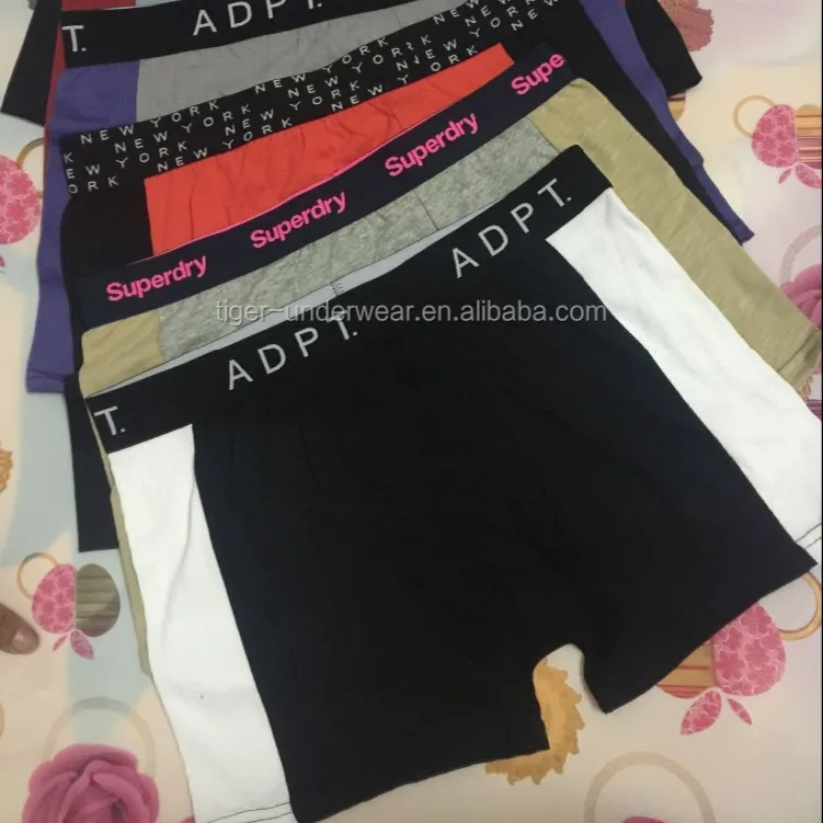 Cuecas boxers respiráveis de algodão, misturado, cintura, design masculino, roupa íntima, atacado da china