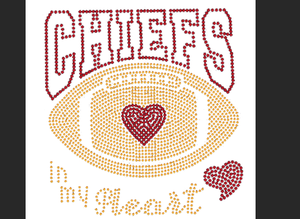 Kc trưởng Rhinestone chuyển hình kim cương sắt-on ĐộI Logo Pha Lê Mẫu hotfix motfix kính thiết kế cho thành phố Kansas - Product Image 2