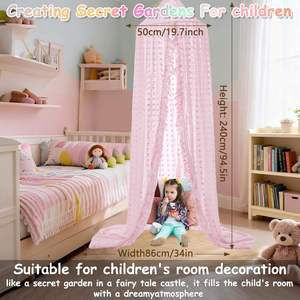 Décoration Fantaisie en Polyester Rose pour Filles, Idéale pour Berceaux, Ciel de Lit et Rideaux - Product Image 3