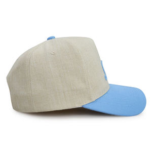 Gorras de Béisbol de 5 Paneles, Estructuradas, de Sarga, Bicolor, con Letra Bordada en 3D, Etiqueta Tejida Personalizada, Unisex, para Uso Diario al Aire Libre - Product Image 4
