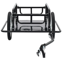 Remorque à vélo pliable à 2 roues en acier OEM, remorque utilitaire, poussette, petite remorque pour vélos