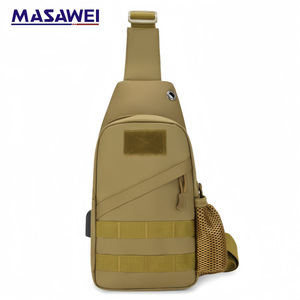Masawei Tactical Chest Bag Multifunctional Crossbody Shoulder Bag With Mesh Pocket For Outdoor Sports Men's <b>Backpack</b> - Product Image 1