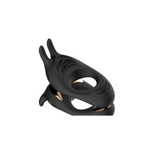 Dubbele Vibrerende Cock Ring Met Roze Clitoris Stimulator Plezier Penis Ring Vibrator Paren Volwassen Seksspeeltjes Voor Mannen - Product Image 6