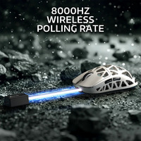 Mouse Nirkabel Attack Shark R2 Magnesium Alloy PAW3950 Ringan untuk Game Esports BT Tiga Mode 4K 8K