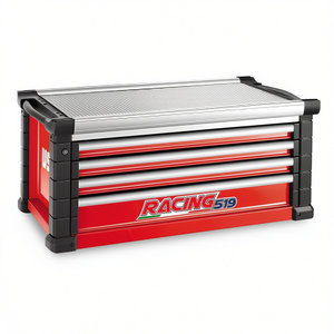 Racing 519 Tool Cabinet 4 Drawer Red Steel <b>Storage</b> <b>Workshop</b> Organizer - Product Image 2
