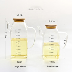 Châu Âu dầu thủy tinh Jug hộ gia đình dầu có thể Jug công suất lớn 750ml 1000ml giấm dầu quý gia vị chai - Product Image 5