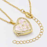 Pendentif Cœur Romantique avec Deux Cadres Photo, Bordure en Cristal et Émail, en Laiton et Acier Inoxydable, Collier Bijou Souvenir pour la Personne Chérie