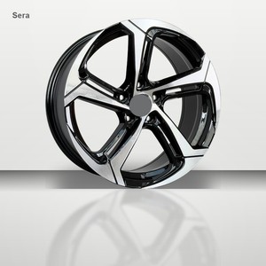 Sera GL002 15-22 Zoll 6.5J 5x100 ET35 Schwarz Bearbeitete Oberfläche Flow Forming Leichtmetallfelge für VW <span class=keywords><strong>Golf</strong></span> Audi A3 Kompaktwagen - Product Image 3