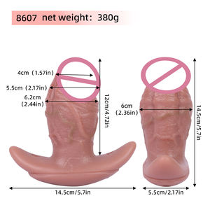 Meistverkaufter Dildo Analplug aus Sicherem, Weichem Silikon mit Vibrationsfunktion Erwachsenen-Spielzeug Großer Analplug - Product Image 6