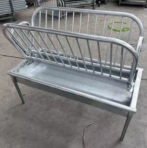 Alimentador de heno para ganado de <span class=keywords><strong>Corral</strong></span> cuadrado de 48 pulgadas y 96 pulgadas de Metal galvanizado/alimentador de fardos redondos/alimentador de heno SheepTray de cabra y caballo de ganado - Product Image 3