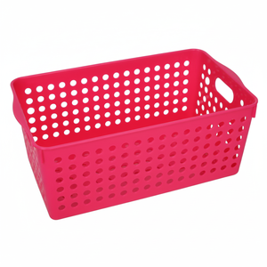 Cesto portaoggetti largo rosso Inomata - Product Image 1