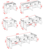 Table d'ordinateur de bureau Design moderne pour 2 personnes, poste de travail, en forme de T, mobilier de bureau, vente en gros