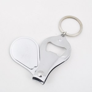 Logotipo personalizado Singapur París recuerdo <span class=keywords><strong>barato</strong></span> acero inoxidable abrebotellas cortaúñas llavero - Product Image 2