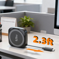 Cargador Inalámbrico Tipo-C PD de 25W Personalizado de Fábrica 2026, Portátil y Rápido para Viajes, para Teléfono Móvil y Auriculares con Base de Carga Magnética