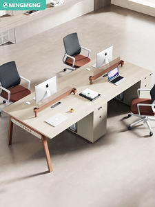 Escritorio de Oficina Simple y Moderno, Modular, Resistente al Agua, para 2/4/6 Personas, Juego de Escritorio y Silla para Oficina y Hogar - Product Image 4