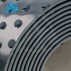 PVC hitam pola pasak bulat untuk sabuk konveyor tahan selip transportasi kayu - Product Image 3