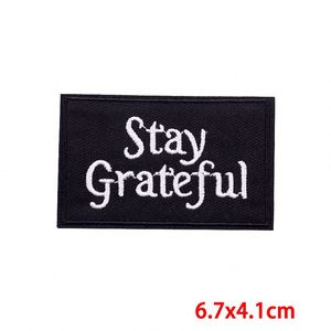 Patch thermocollant personnalisé en sergé brodé « It's Ok Punk Rock Take It Easy Ride Die Stay Focused » pour vêtements et sacs - Product Image 6