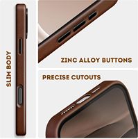 Usine personnalisé à la main huile cire couche supérieure étui en cuir de vachette pour IPhone 16 Pro Max étui en cuir véritable pour IPhone 16