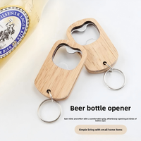 Décapsuleur porte-clés multifonction en acier inoxydable et bois de hêtre – Ouvre-boîte pliant portable en gros