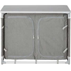 Tavolo di stoccaggio da campeggio portatile in alluminio moderno campeggio cucina da Picnic pieghevole all'aperto cambio colore cucina 500 pz - Product Image 2