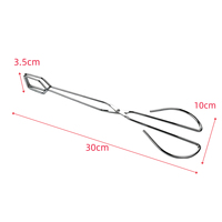Pince à charbon de bois polyvalente en fer forgé, résistante à la chaleur, pour barbecue et cuisson sur grill