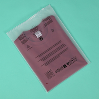 Sacs d'emballage pour vêtements en gros de l'usine GRS, sacs en plastique recyclé transparent givré avec impression en héliogravure pour chaussures et vêtements