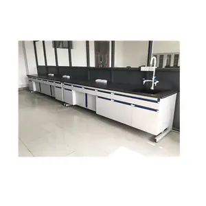 Technical Science Lab Work Table Compact Laminate Lab Furniture Chairs Wheels Dental Central Lab Bench Modern Customized 1 Set