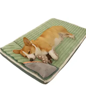 Köpek yatağı yastıklı yastık küçük büyük köpekler için uyku yatakları ve evler kediler için süper yumuşak dayanıklı yatak çıkarılabilir Pet Mat