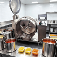 Manuelle hydraulische Kippkonstruktion, korrosionsbeständiger lebensmittelechter Kessel für scharfe Soßen, elektrischer Öl-Kochmixer