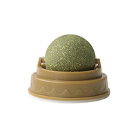 Jouet à mâcher pour chat en forme de boule à la menthe - Petite taille pour une utilisation en intérieur/extérieur, plaisir à lécher et divertissement personnel