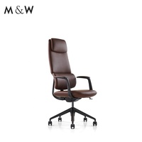 Usine M & W Chaise de bureau de direction, ergonomique, pivotante, à dossier haut de gamme