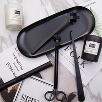 Vente en gros d'accessoires de mèche de bougie en acier inoxydable gravés sur mesure de luxe, outils spéciaux de luxe pour bougies d'aromathérapie