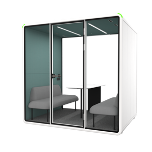 Office Pod Sound Isolation 4 Person Work Booth Large Movable Privacy Office Pod For Corporate Office Space - Product Image 3