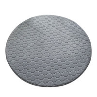 Vente chaude rond décor à la maison corail velours tapis Style moderne lavable chambre tapis antidérapant pliable Tatami tapis