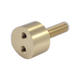 ชิ้นส่วนทองเหลืองกลึง CNC ตามสั่งสำหรับอุปกรณ์อุตสาหกรรม พร้อมเกลียวภายในและภายนอก ขัดเงา - Product Image 1